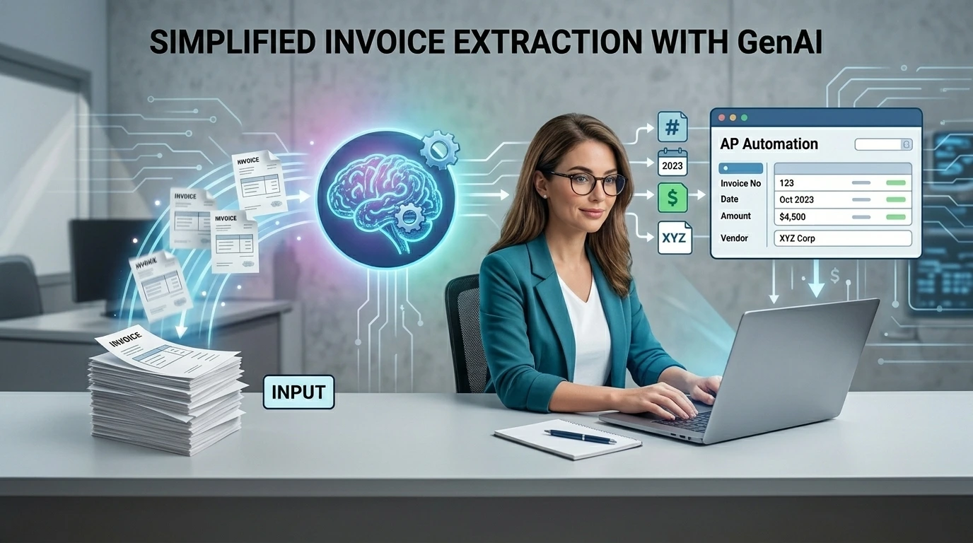 GenAI prompt-based invoice extraction interface